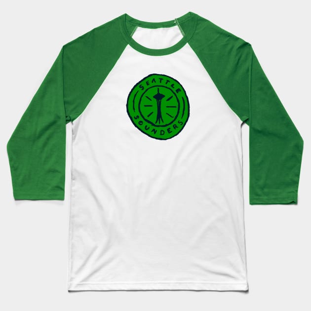 Seattle Sounders FC 07 Baseball T-Shirt by Very Simple Graph